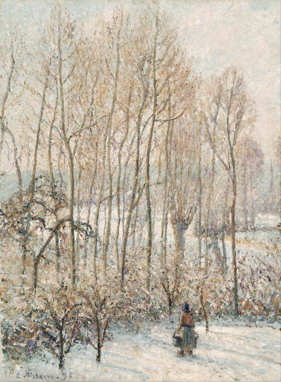 Morning Sunlight on the Snow, Eragny-sur-Epte by Camille Jacob Pissarro