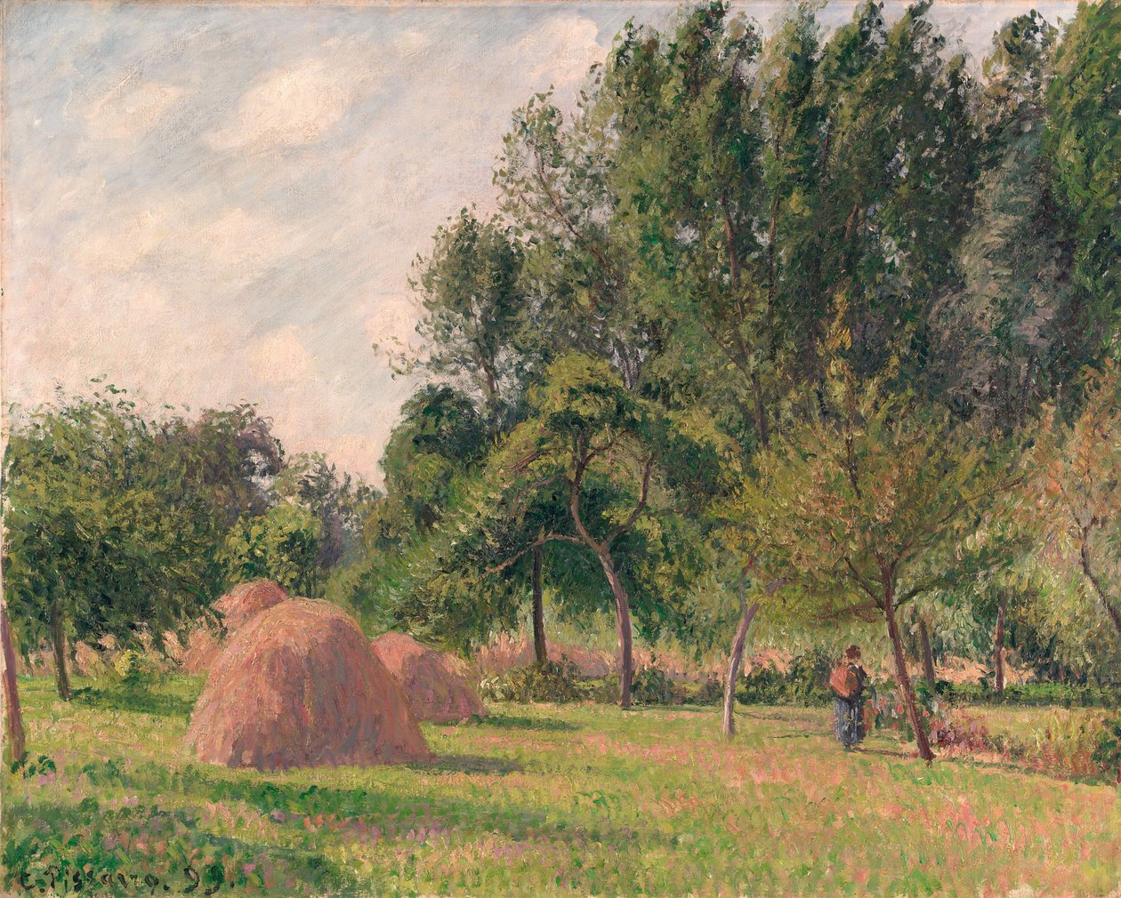 Haystacks, Morning, Éragny by Camille Jacob Pissarro