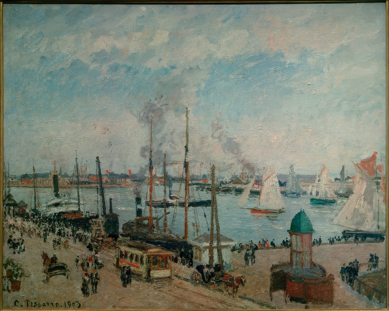 Harbor of Le Havre at High Tide by Camille Jacob Pissarro