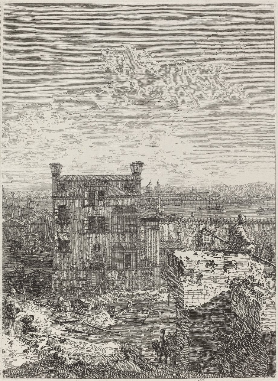 The House with the Peristyle [right] by Canaletto