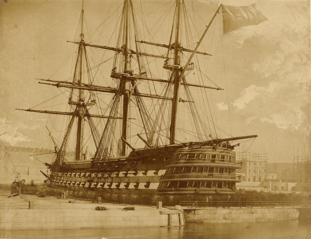 H.M.S. Duke of Wellington by Capt. Linnaeus Tripe