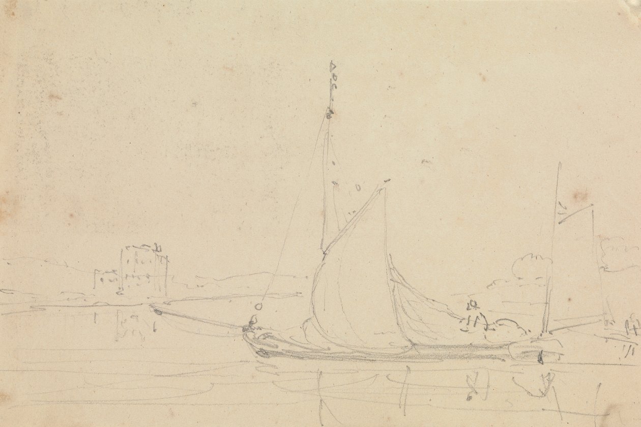 Sketch of a Sailing Boat by Capt. Thomas Hastings