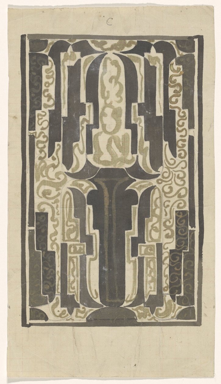 Decorative Design by Carel Adolph Lion Cachet