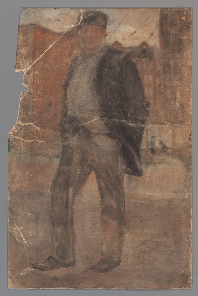 Standing Man with Stiff Hat by Carel Adolph Lion Cachet
