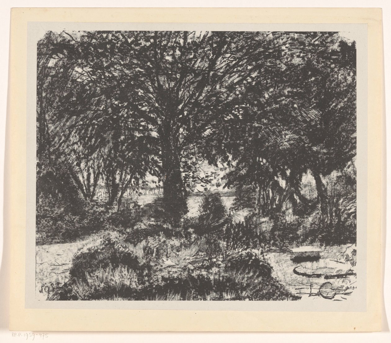 Garden with Large Tree by Carel Adolph Lion Cachet
