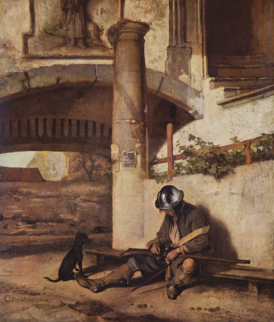The Gate Guard by Carel Fabritius
