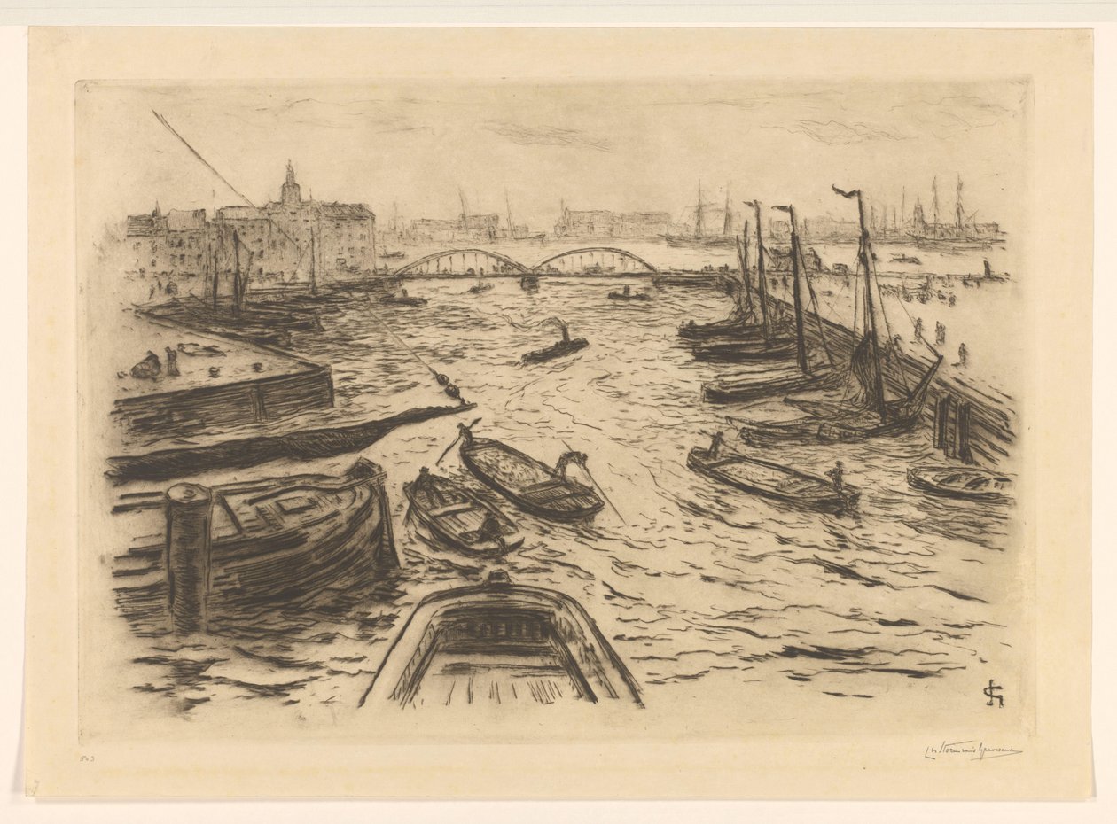 Harbor View by Carel Nicolaas Storm van 