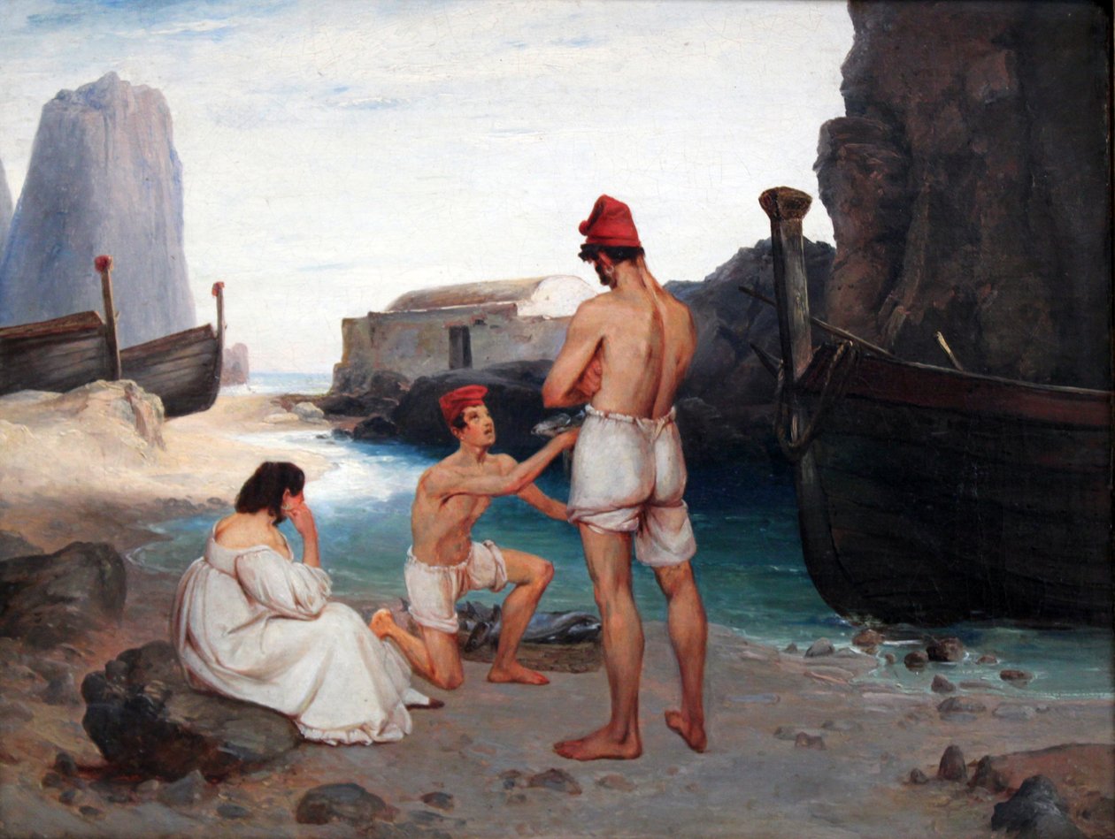 Fishermen on Capri by Carl Blechen