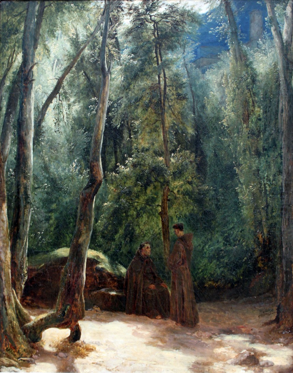 Two Monks in the Park at Terni by Carl Blechen