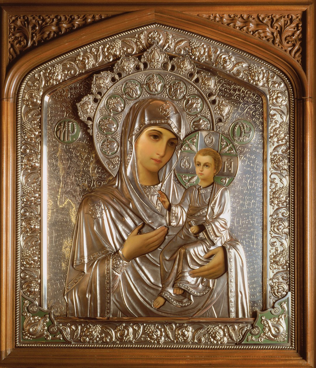 Icon of the Blessed Virgin and the Child Jesus, 1908 by Carl Fabergé