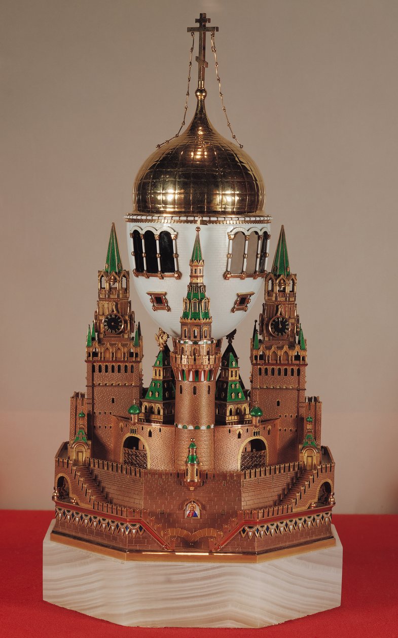 Easter Egg in the Form of the Uspensky Cathedral, Kremlin, Given by Tsar Nicholas II to His Wife, Tsarina Alexandra, 1904 by Carl Fabergé