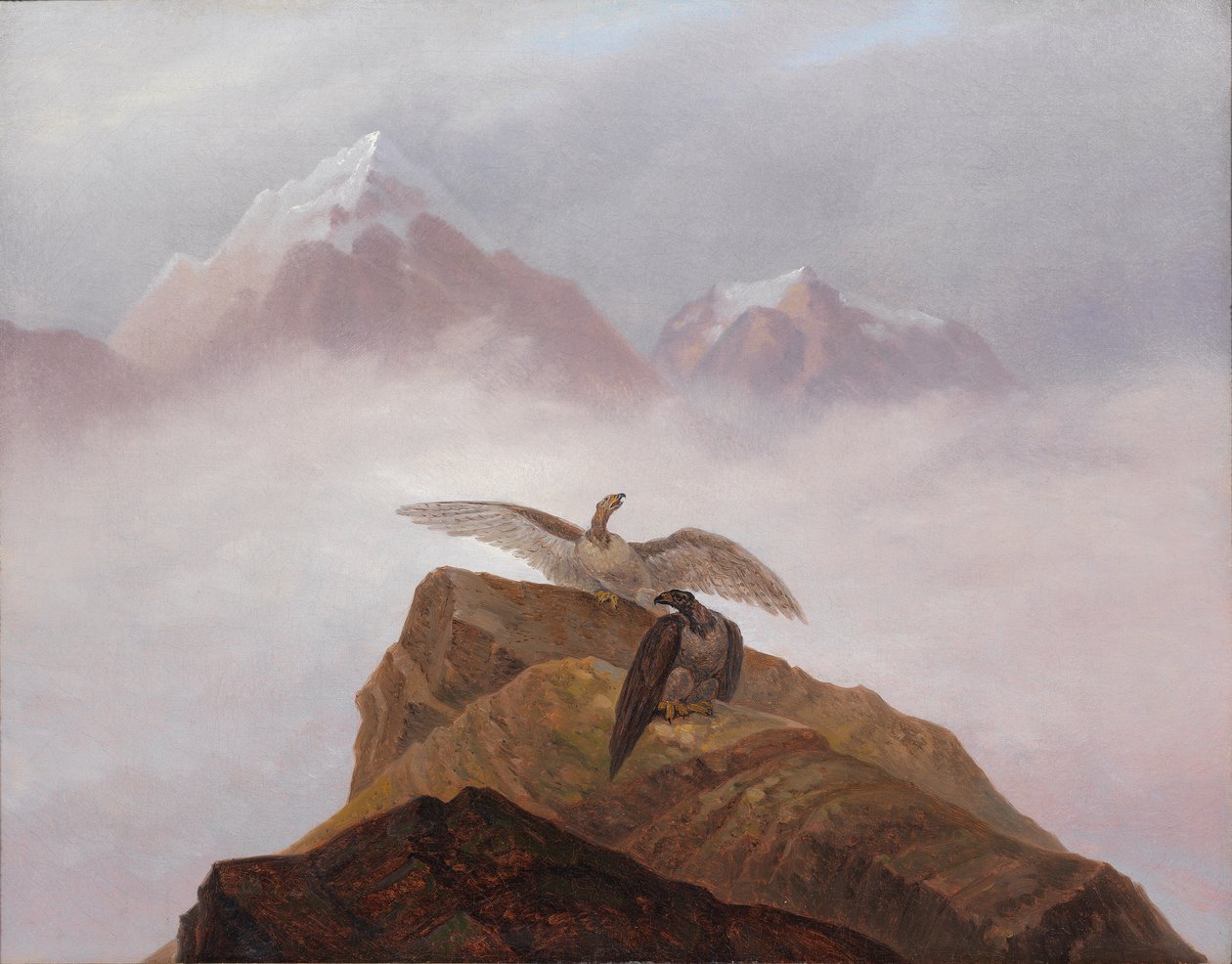 Fantasy from the Alpine World. Eagles Nesting on an Alphorn by Carl Gustav Carus