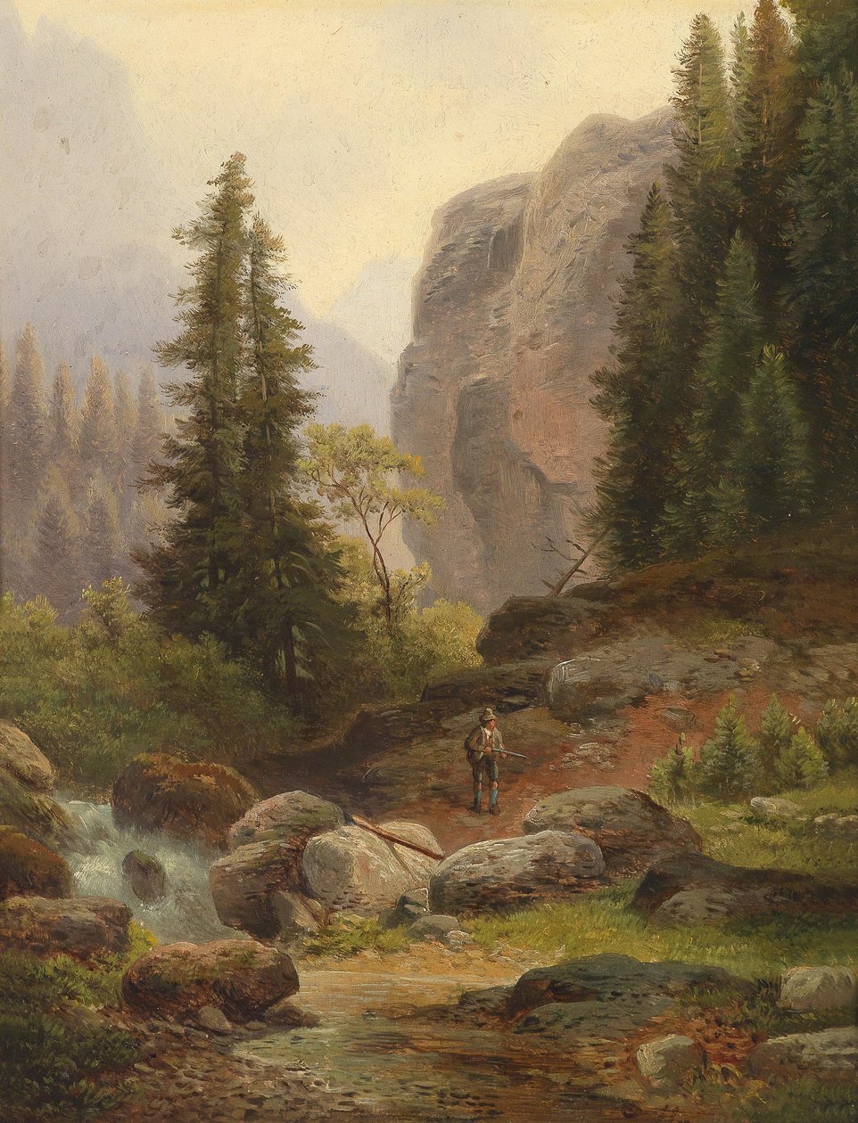 A Hunter in the High Mountains by Carl Hasch