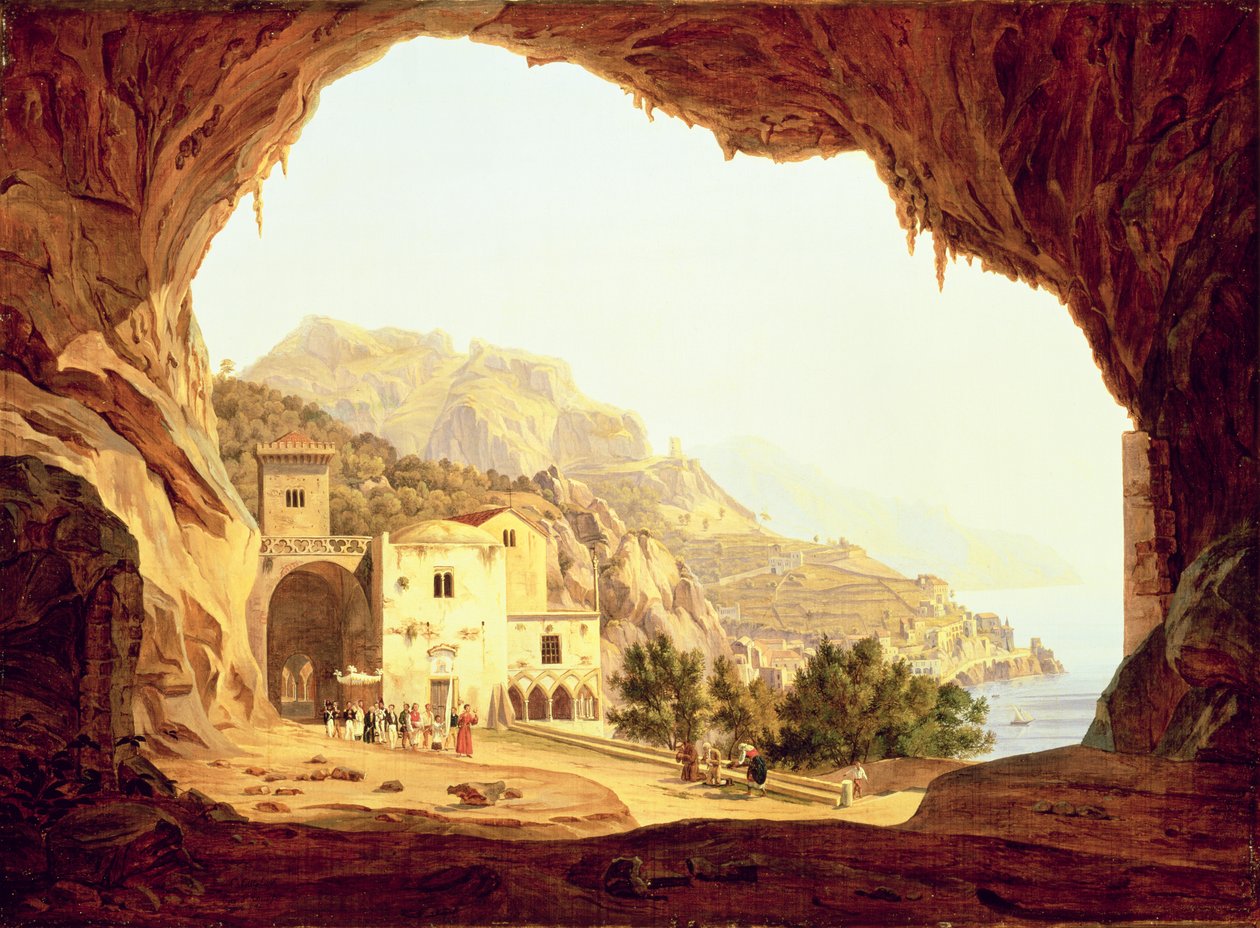 View from a Grotto over the Amalfi Coast, c.1842 by Carl Wilhelm Goetzloff
