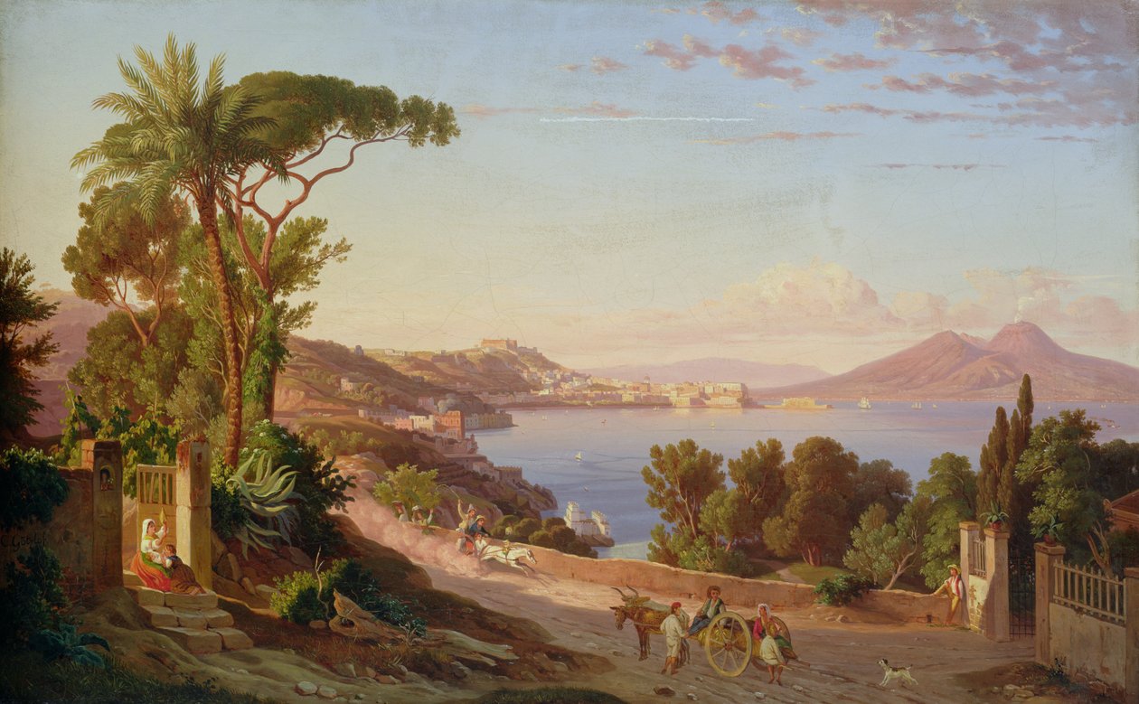 View of Naples by Carl Wilhelm Goetzloff