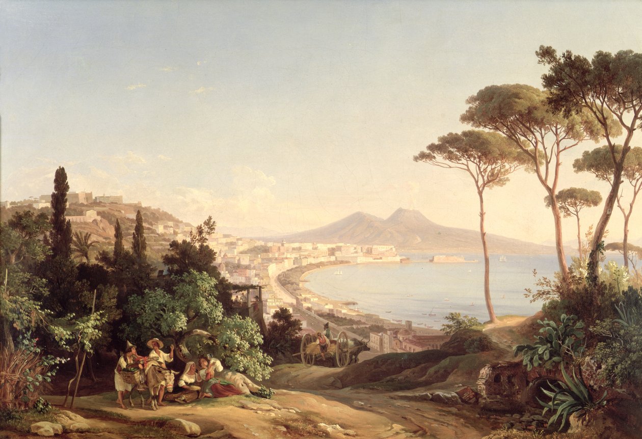 View of Naples by Carl Wilhelm Goetzloff