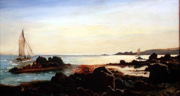 Coastal Landscape with Sailing Boats by Carl Frederik Sorensen