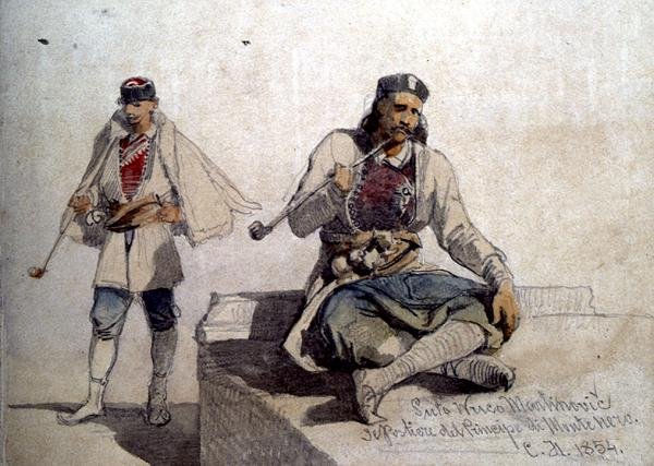 Study of Two Figures, Both Smoking Pipes by Carl Haag