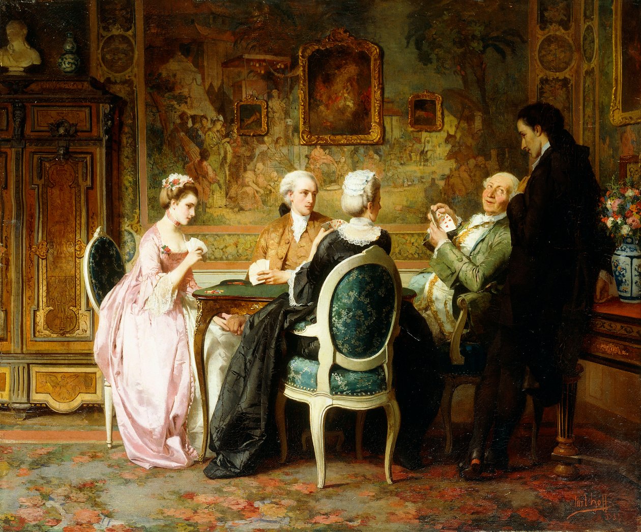 The Card Game by Carl Heinrich Hoff