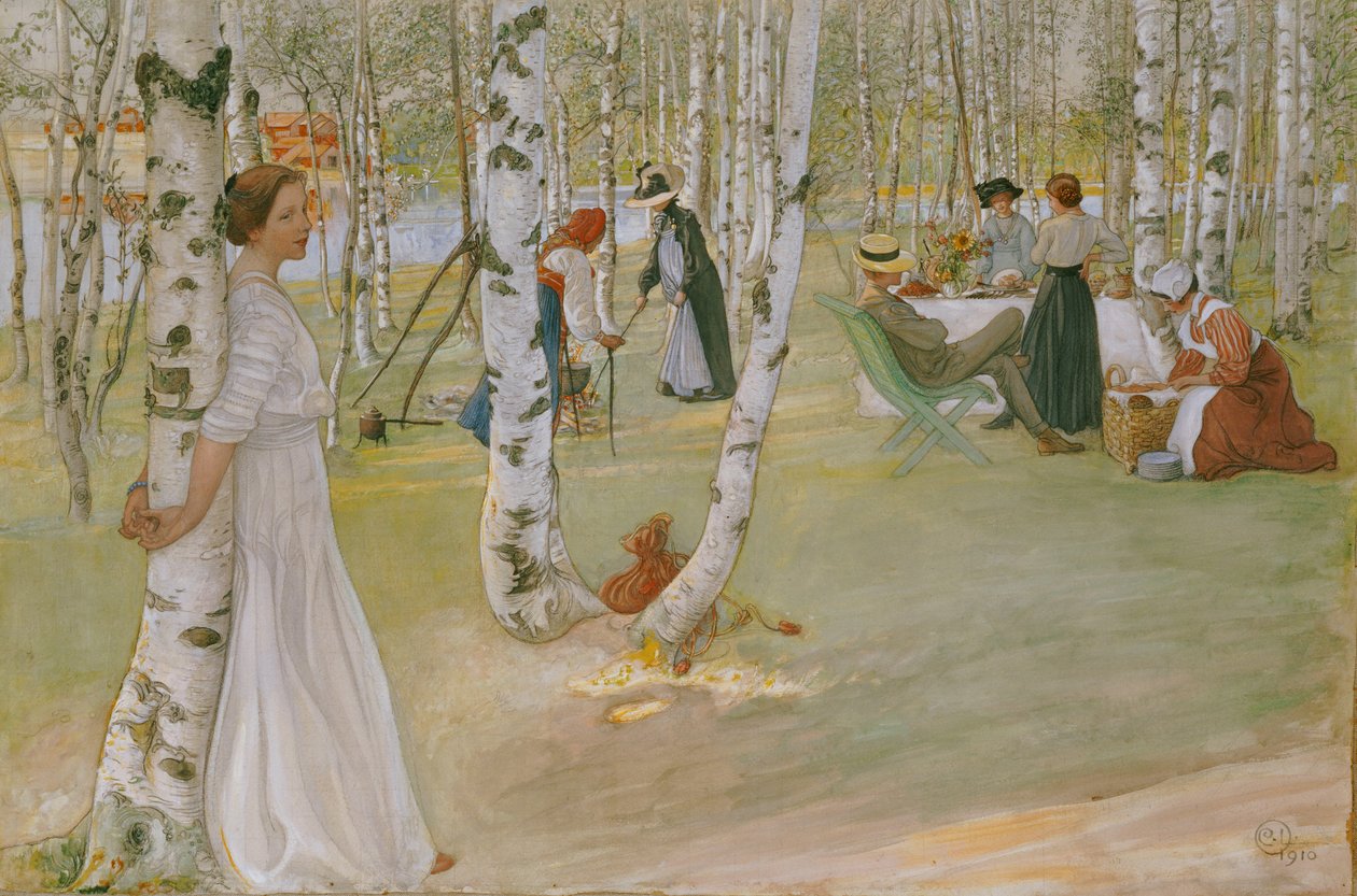 Breakfast in the Open, 1910 by Carl Larsson