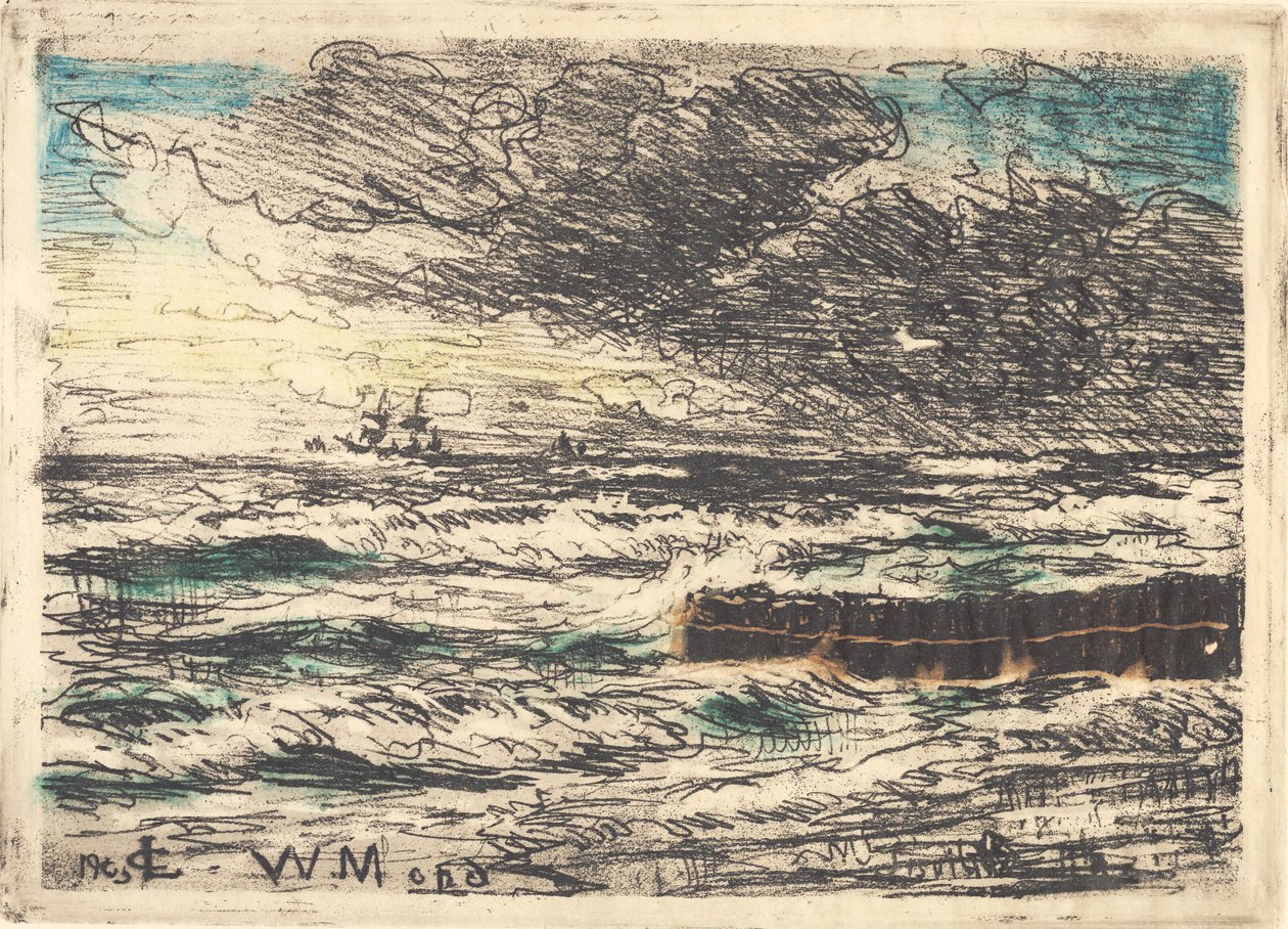 Storm at Tisvilde by Carl Locher