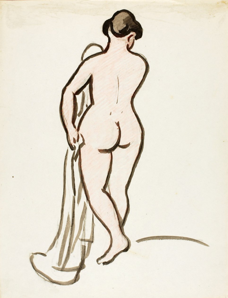 Back View of Female Nude by Carl Newman
