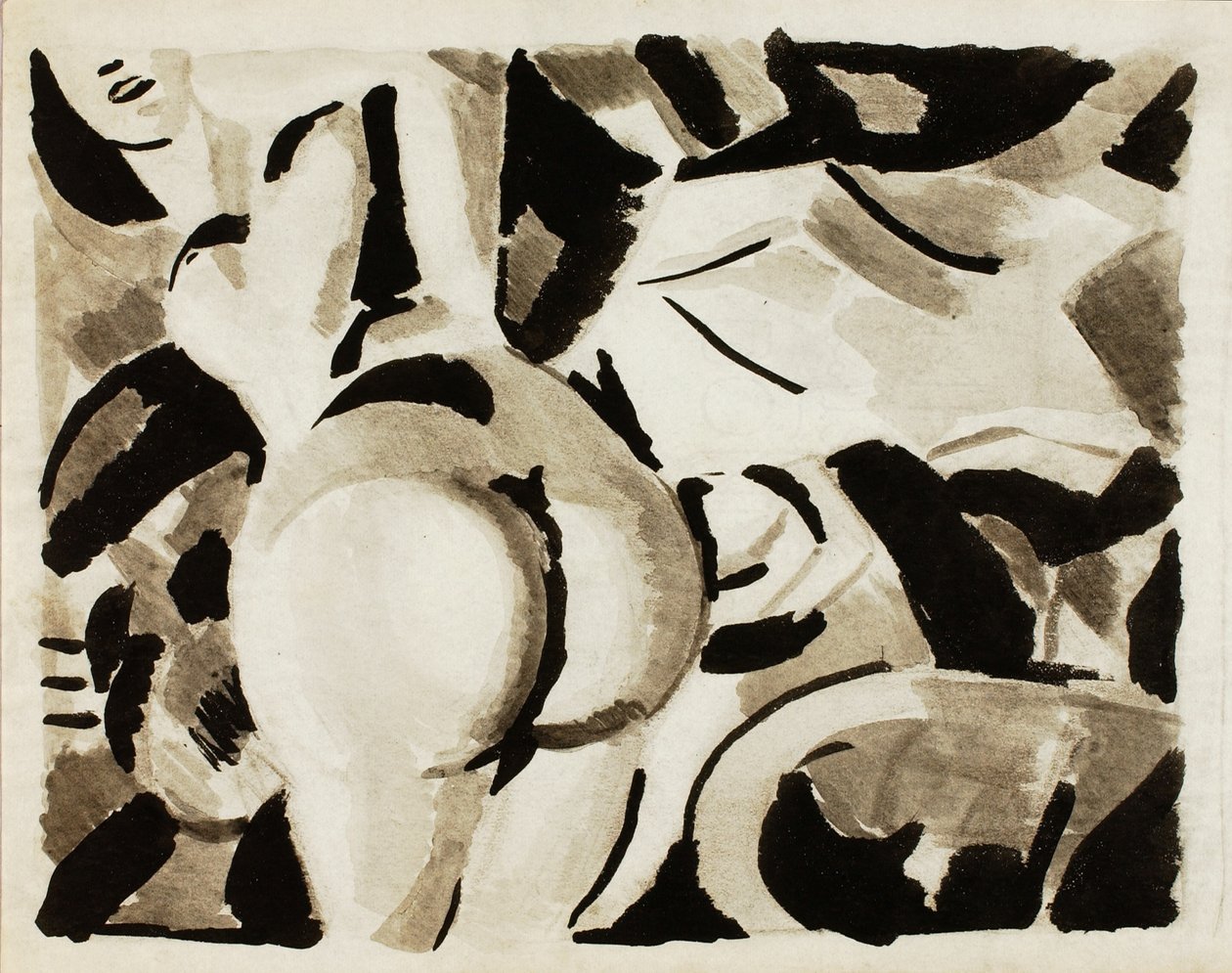Nude Woman, Back View by Carl Newman
