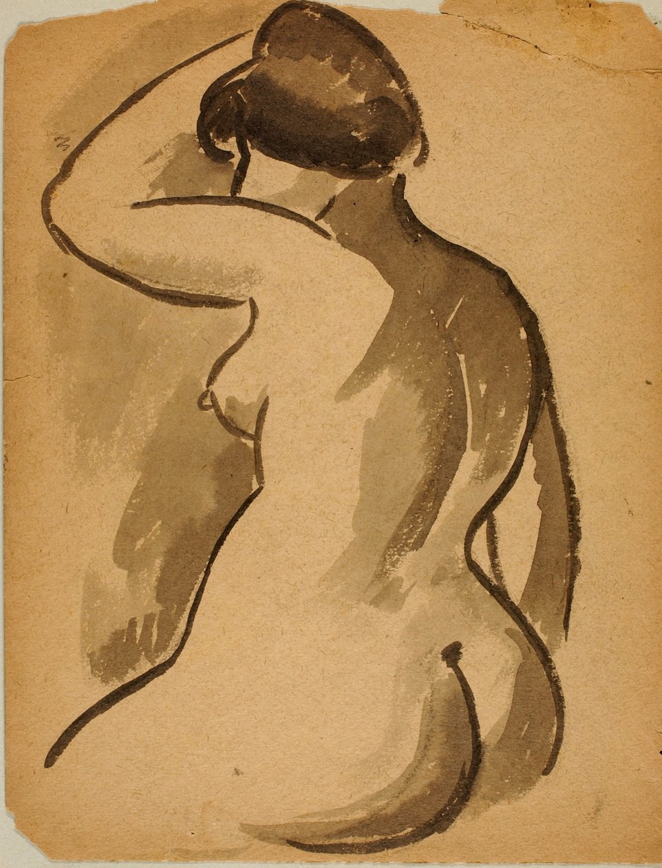 Seated Female Nude by Carl Newman