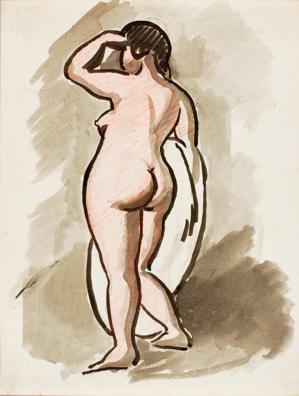 Standing Female Nude by Carl Newman