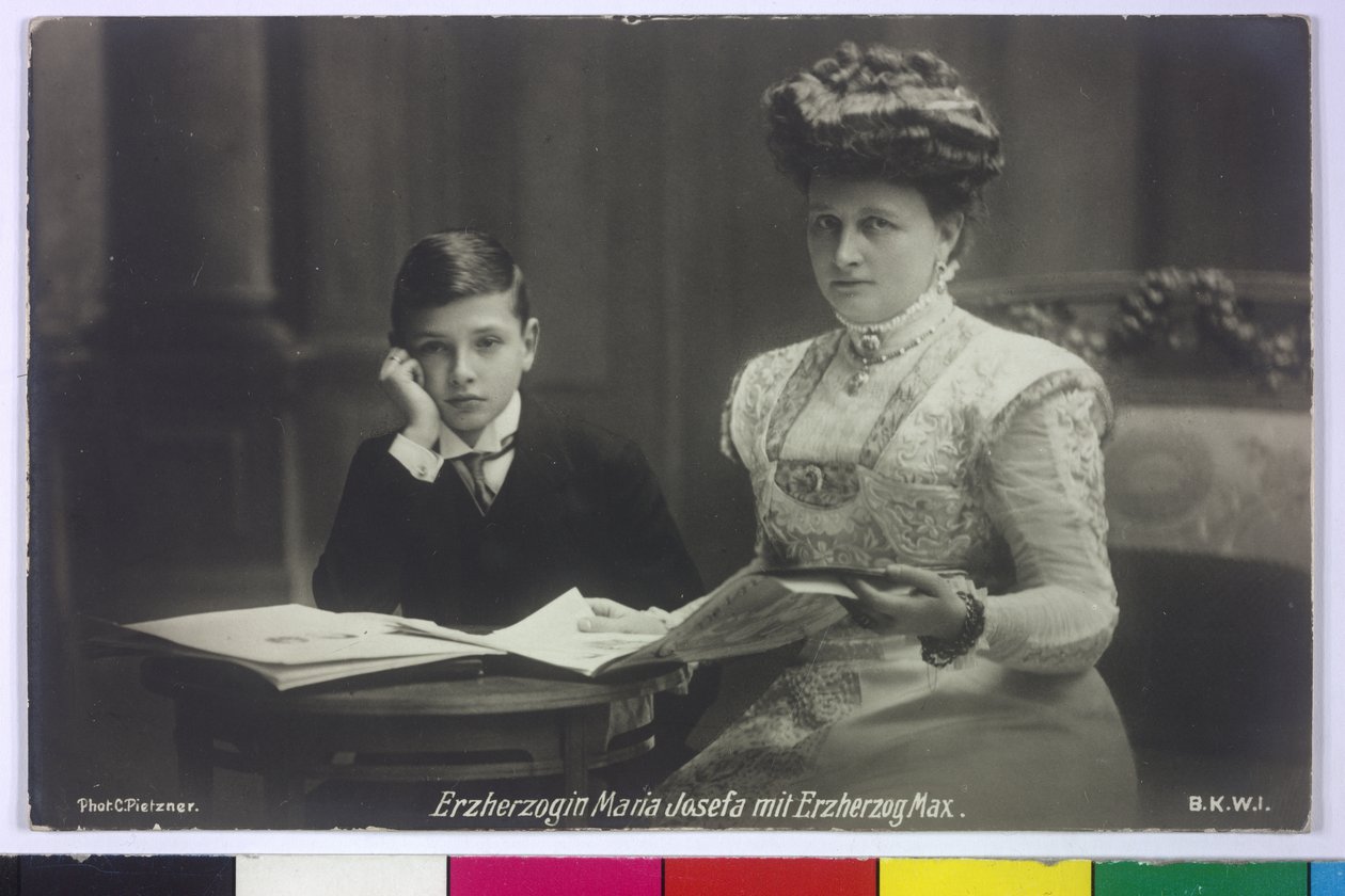 Archduchess Mary Josefa with Her Son Max by Carl Pietzner