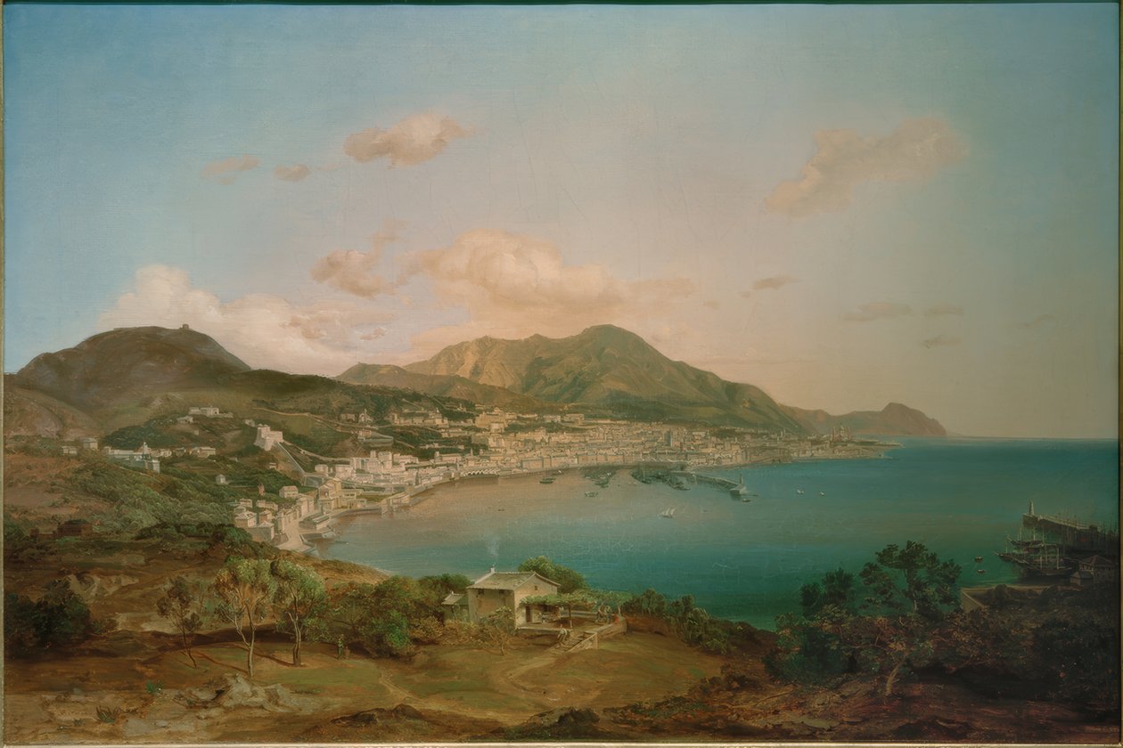 View over Genoa by Carl Rottmann