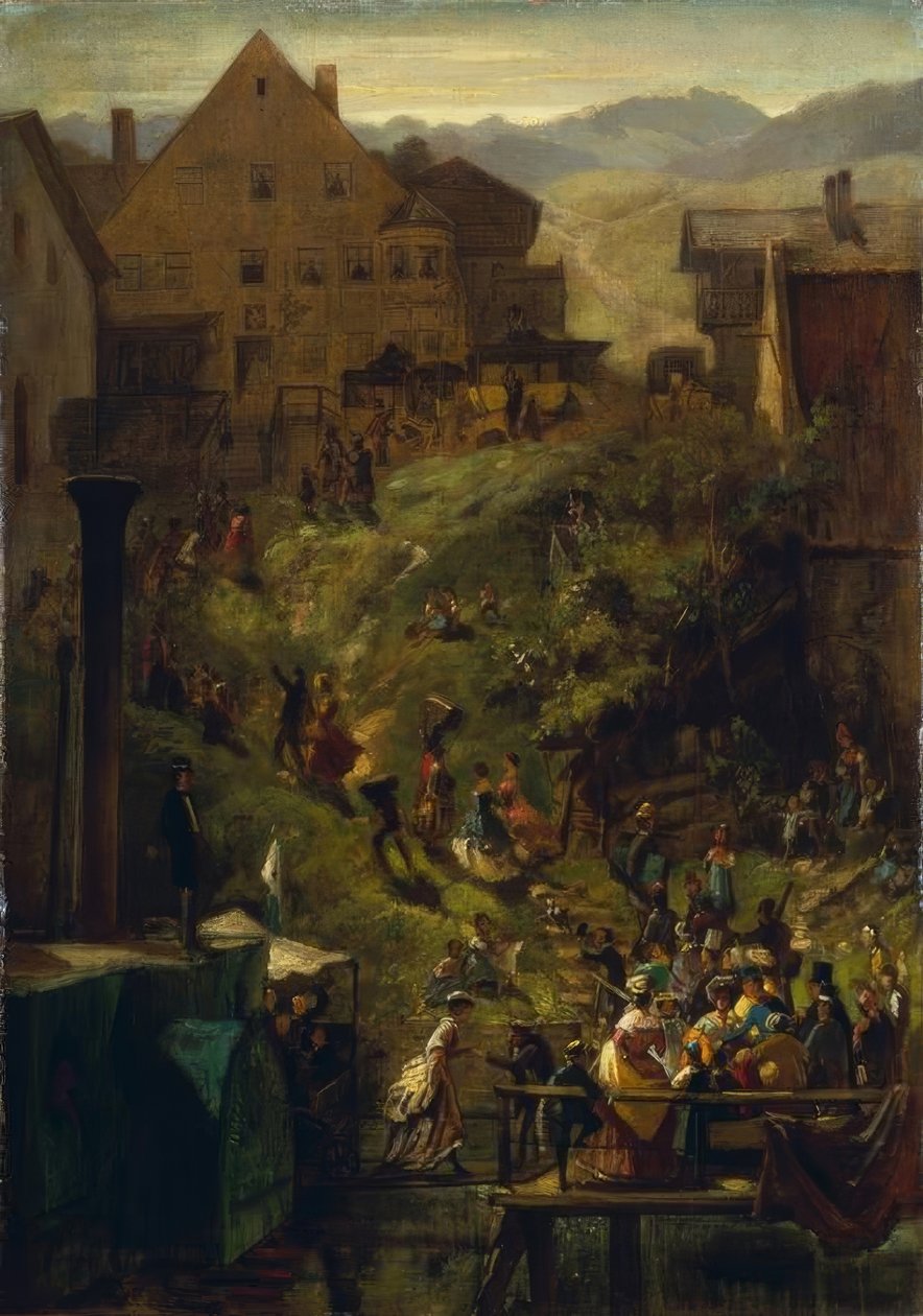 Arrival in Seeshaupt by Carl Spitzweg