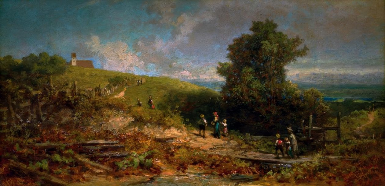 On the Church Path by Carl Spitzweg