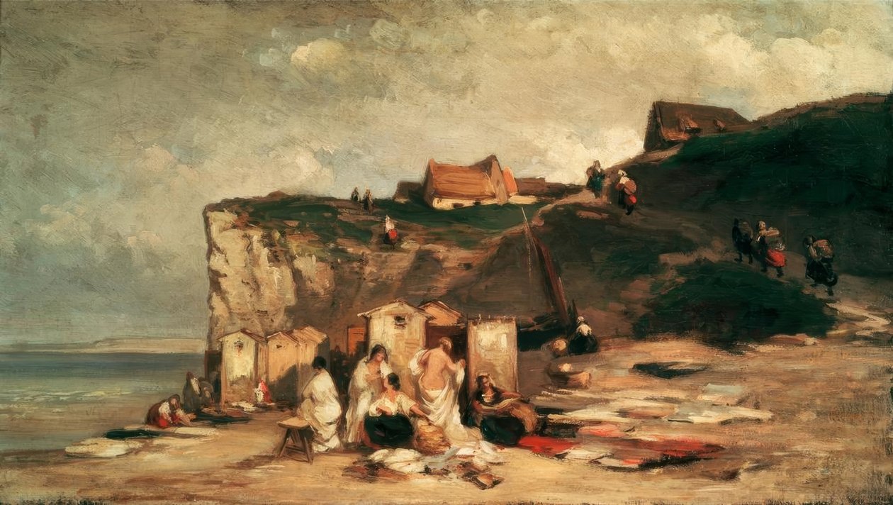 Bathing Women by the Sea at Dieppe III by Carl Spitzweg
