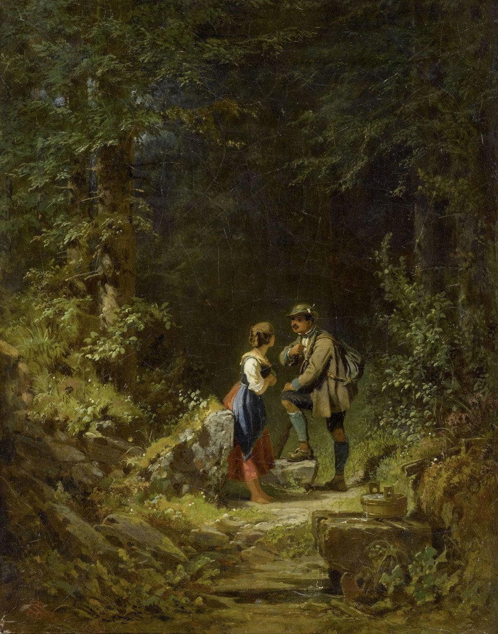 Encounter in the Forest by Carl Spitzweg