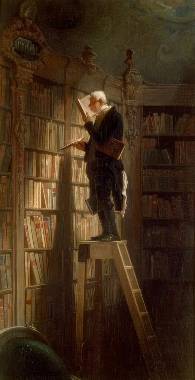 The Bookworm by Carl Spitzweg