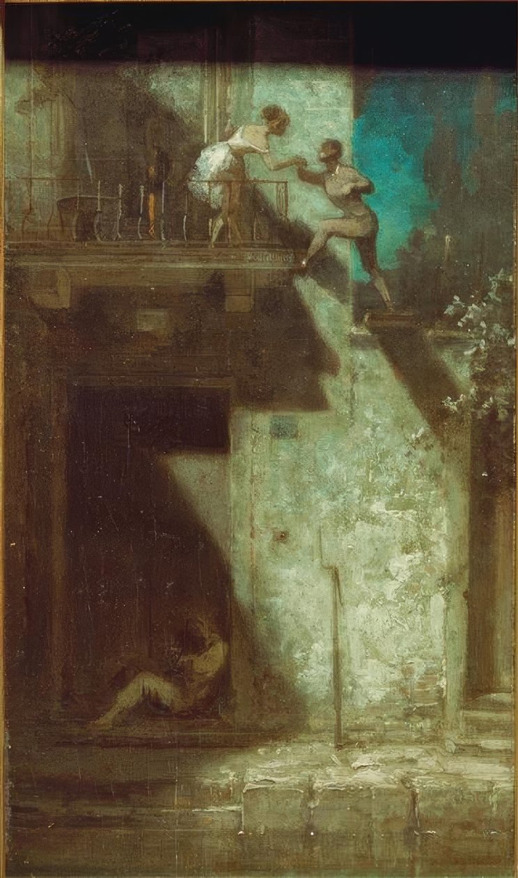 Nocturnal Rendezvous by Carl Spitzweg