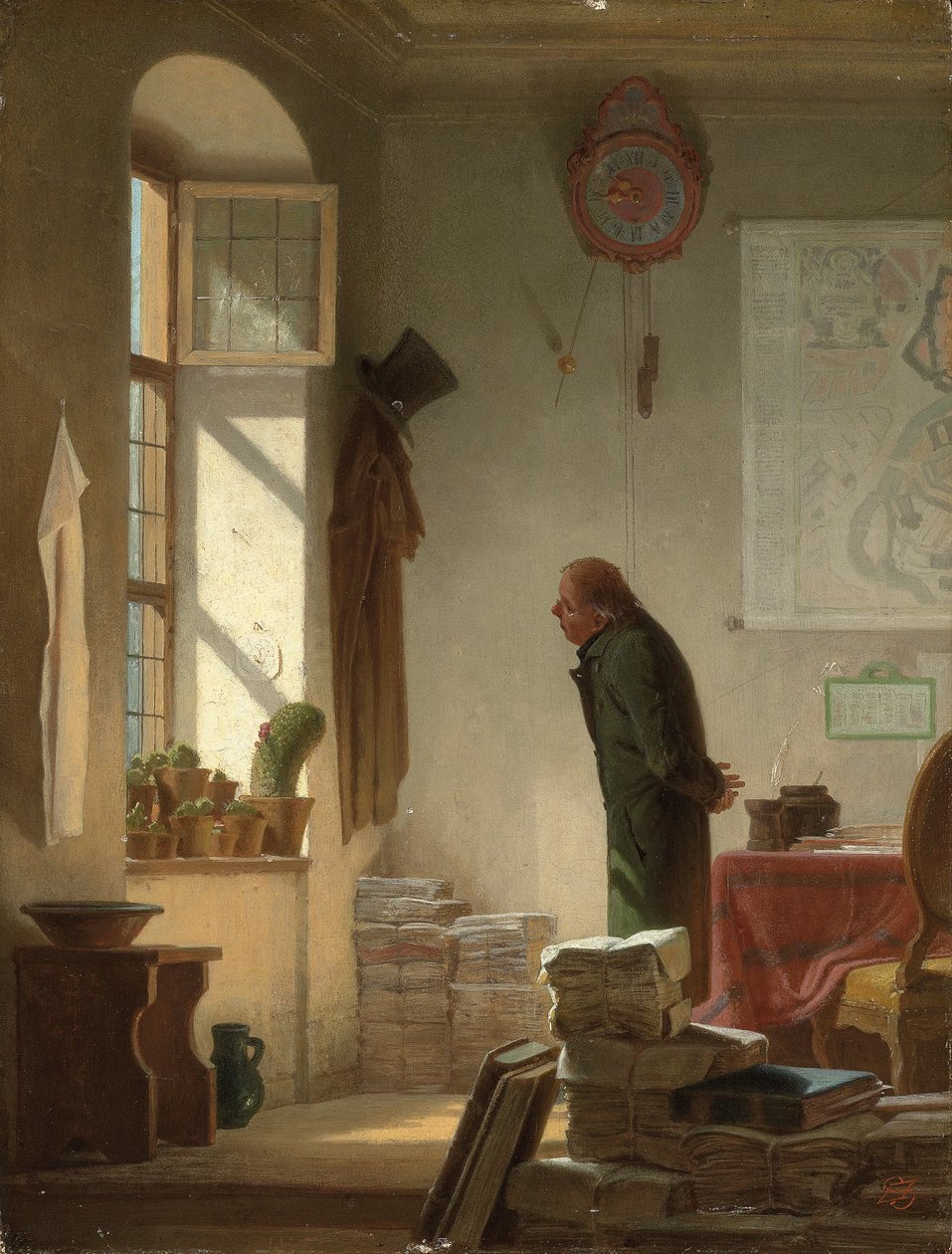 The Cactus Lover by Carl Spitzweg