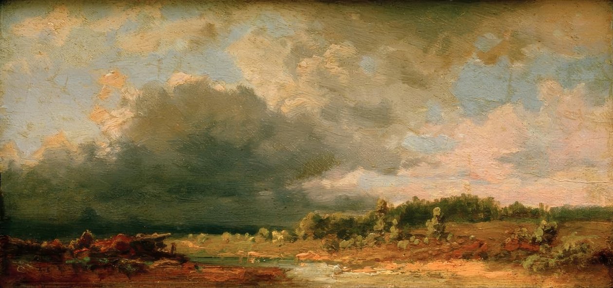 Pre-Alpine Landscape (Motif on the Amper) by Carl Spitzweg
