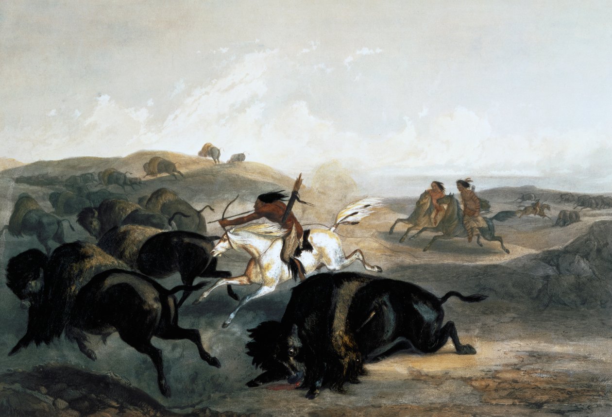 Indians Hunting the Bison by Carl Vogel