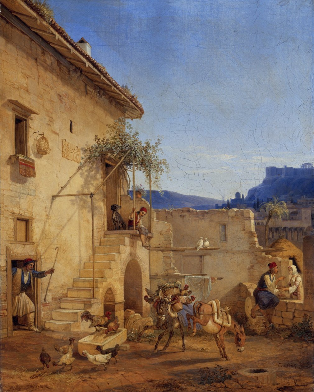 House in Athens by Carl Wilhelm Freiherr von Heideck