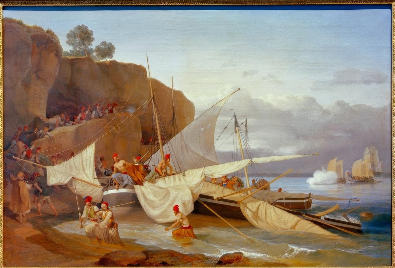 Greek Pirates on the Run by Carl Wilhelm von Heideck