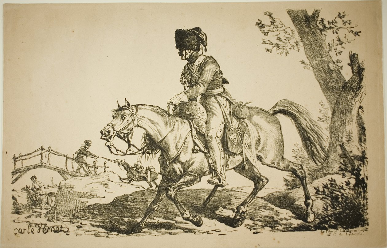 Artilleryman on Horseback by Carle Vernet