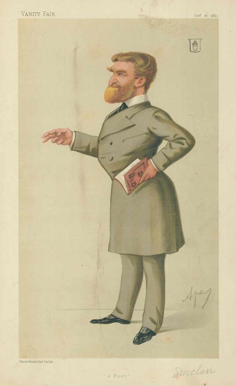 Sir John George Sinclair, A Poet, Vanity Fair Cartoon by Carlo Pellegrini