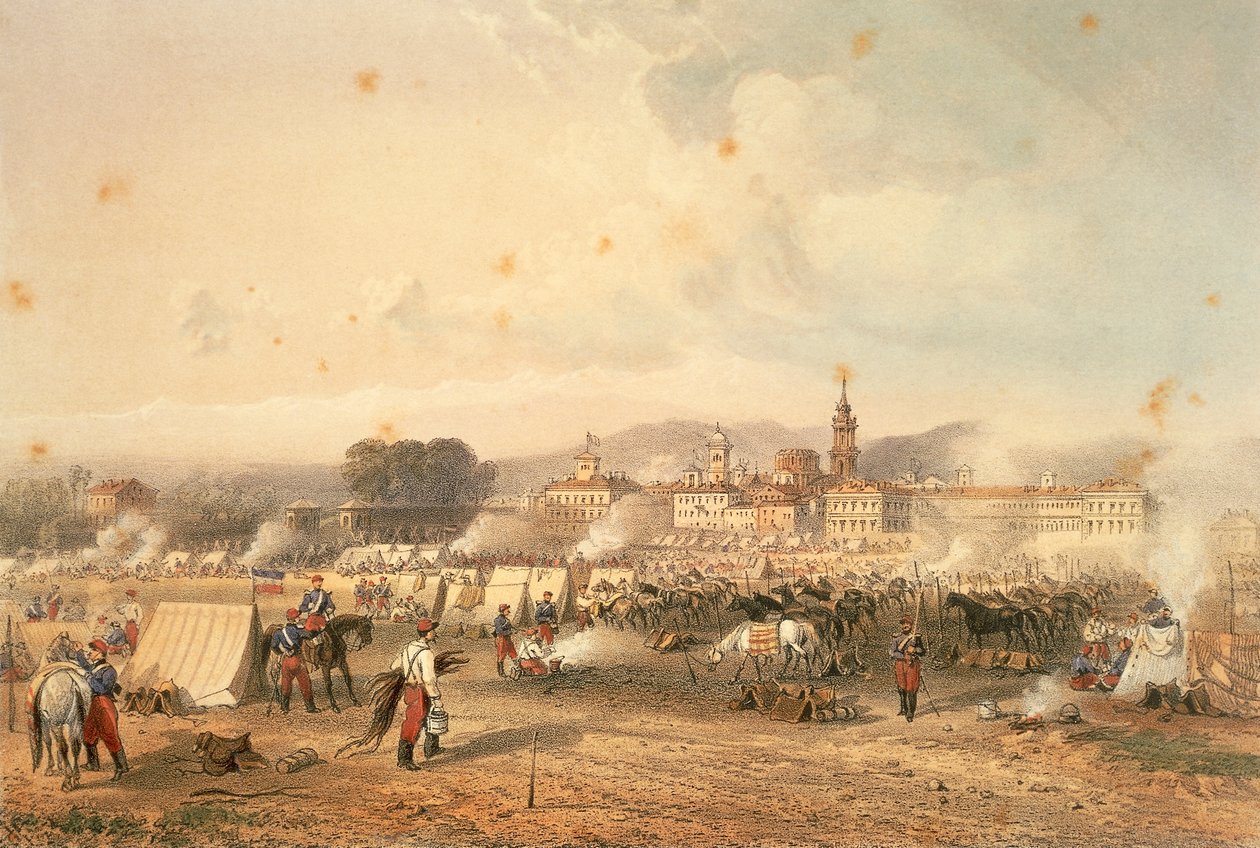 Novara, the field of African Hunters by Carlo Bossoli