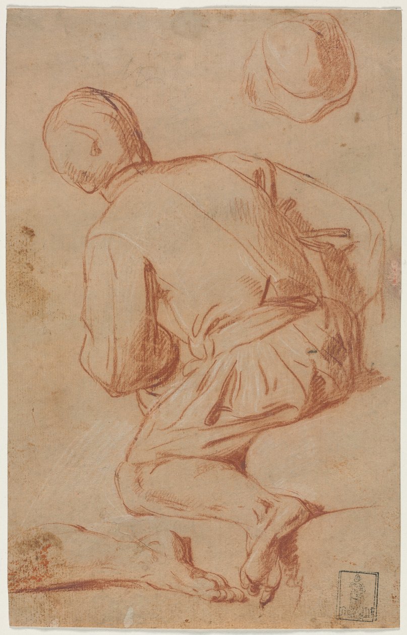 Rear View of Seated Man by Carlo Vimercati