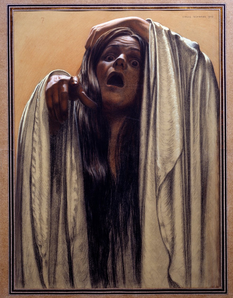 Study for "The Wave" (1907) by Carlos Schwabe