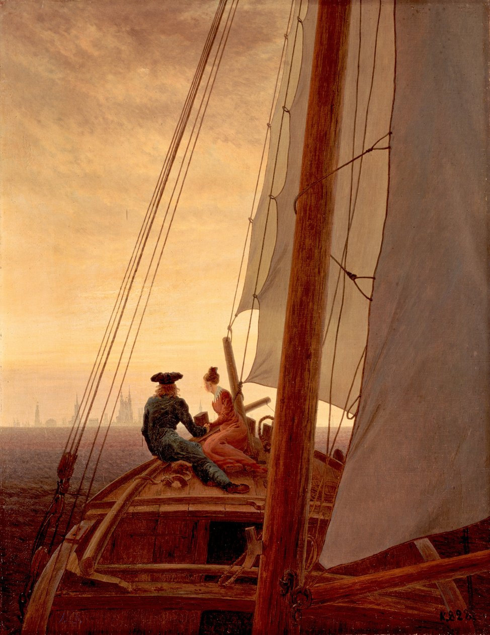 On the Sailboat by Caspar David Friedrich