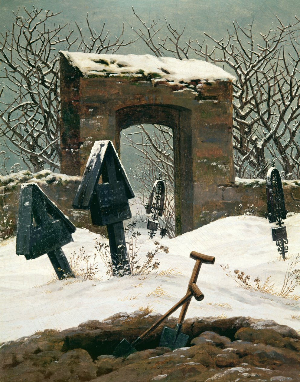 Cemetery in the Snow by Caspar David Friedrich