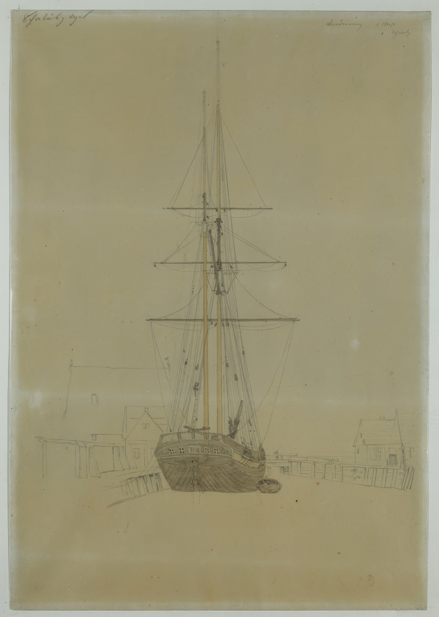 Study of a Two-Master by Caspar David Friedrich